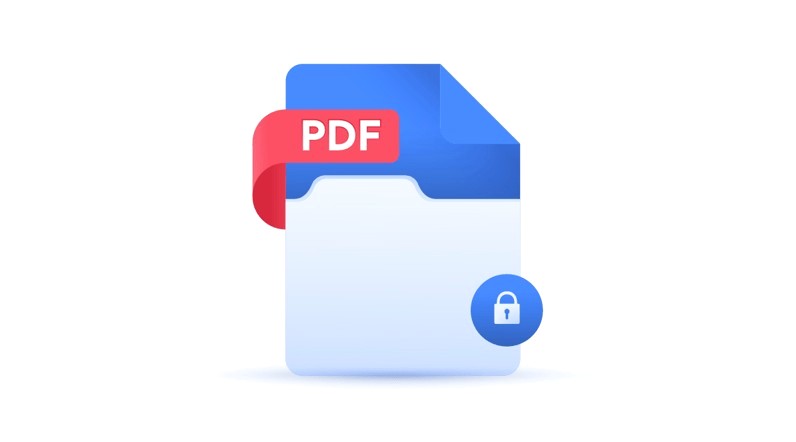 PDF password protection security illustration